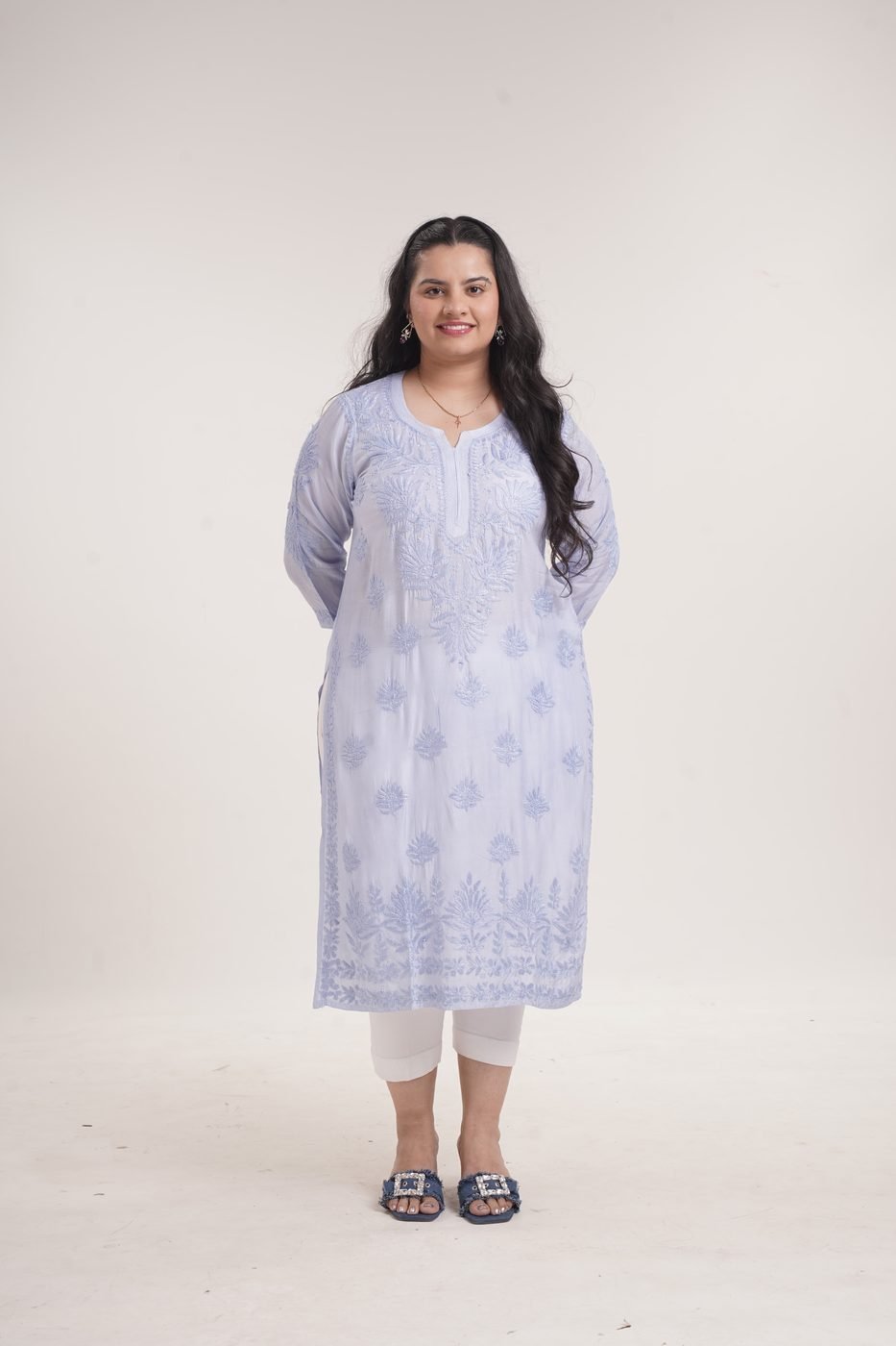 Muslin Kurti — Royal Indigo Blue