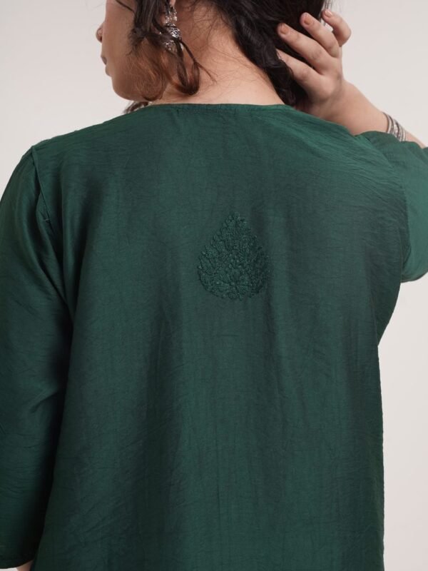 Muslin Kurti — Sage Forest Green image 3
