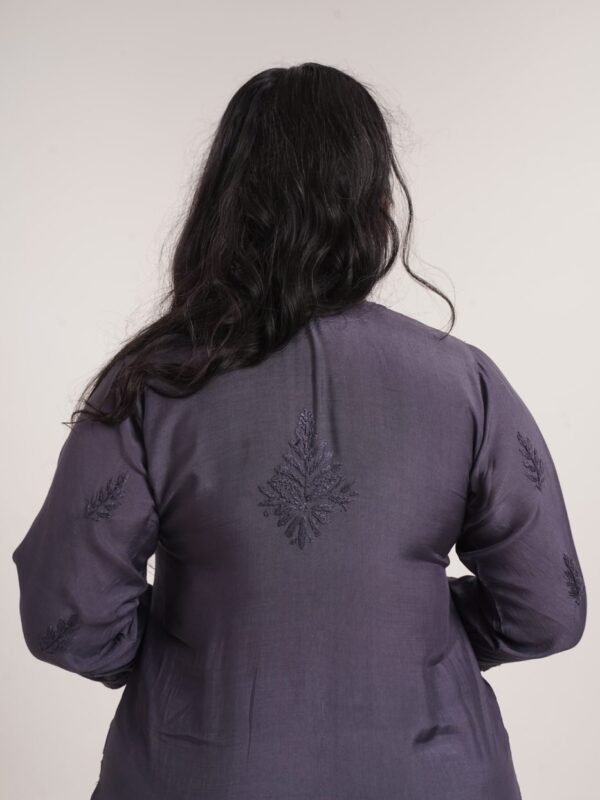 Muslin Kurti — Noir Charcoal image 4