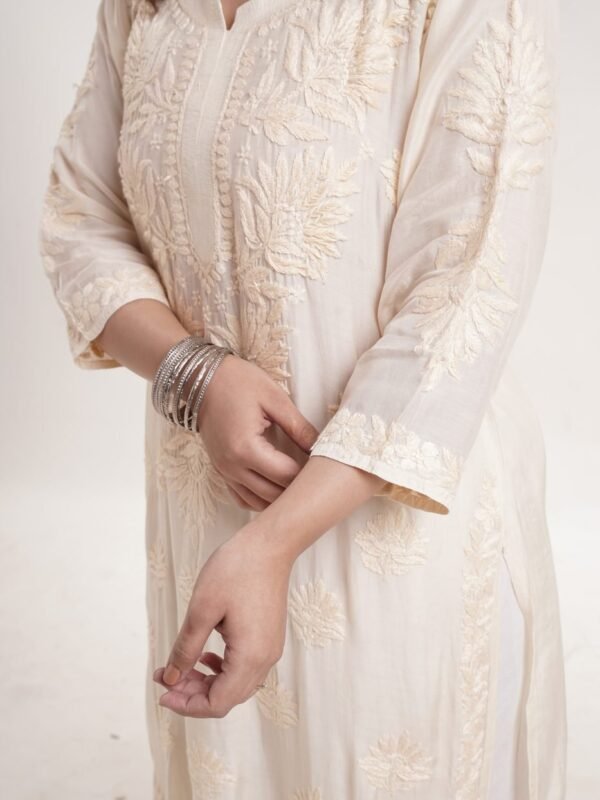 Muslin Kurti — Radiant Lime Yellow image 4