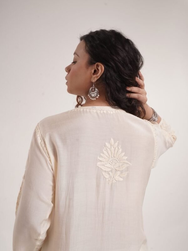 Muslin Kurti — Radiant Lime Yellow image 6